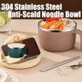 thumbnail image 2 of 304 Stainless Steel Multi-Purpose Anti-Scald Large-Capacity Instant Noodle Bowl, Durable Insulated Meal Container, 1200ml Double-Layer Anti-Scald Insulated Noodle Bowl with Lids for Office Lunch (#G), 2 of 8