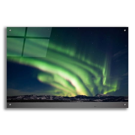 Epic Art 'Dancing Northern Lights' by Epic Portfolio, Acrylic Glass Wall Art, 36"x24"