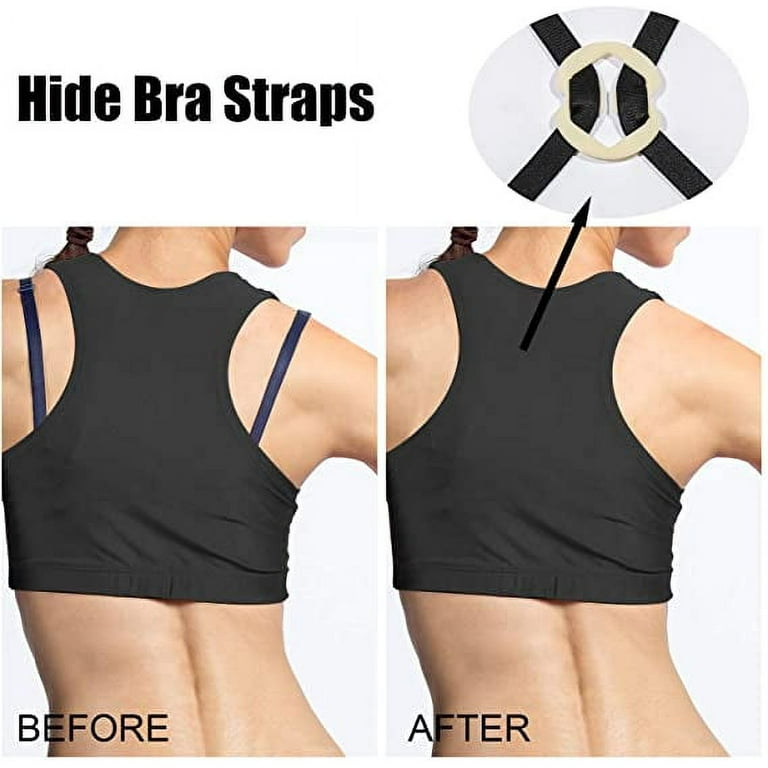 4pcs Back Bra Clips With Slipping-preventing Straps, Color And Style Random