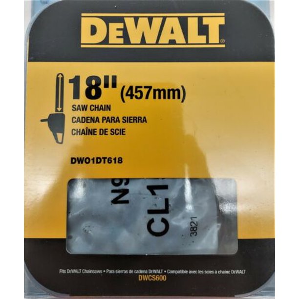 DEWALT DWO1DT618 18" REPLACMENT CHAIN FOR THE DWCS600 - Walmart.com
