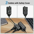 DEWENWILS 12 FT Electric Extension Cord with Three Outlets, ON/Off Foot