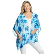 Woman Within Women's Plus Size Print Kimono Color: Bright Cobalt Pretty Size: 5X