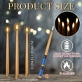 thumbnail image 3 of HSHDLDF 24 Packs Flameless Taper Candles Battery Operated 11 Inch Long Candle Light LED Flameless Candlesticks Fake Candles Flickering Tapered Candles for Valentine's Day, Wedding(Gold), 3 of 7