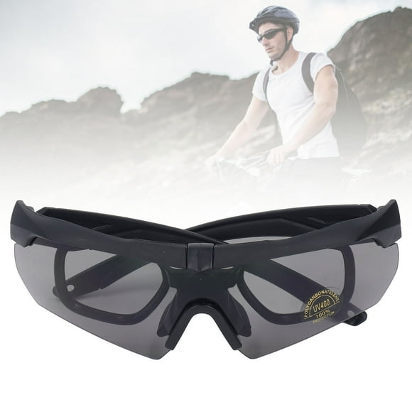 Impact Goggles, Cycling Glasses Non Reflective PC and Silicone Prevent Wind Sand Reduce Damage for Sports