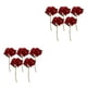 thumbnail image 1 of Wosthever Ramo artificial hecho a mano no tóxico exquisito de 5 piezas para ocasiones especiales Aspecto realista para bricolaje rojo Rojo brillante 2piezas, 1 of 6