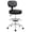Silver, variant on Drafting Chair with Backrest – Adjustable Foot Rest Rolling Stool with Wheels, PU Leather Swivel Stool for Office Spa Studio Lab Counter Salon Home Work Bar Kitchen Shop(Silver)