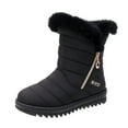 thumbnail image 1 of Bottes de Neige pour Femmes Hiver Neige Femmes1w Chaussures de Neige d'Hiver Confortables Chaudes Cheville Neige Genou Haute Neige pour Activités Extérieures Durables Neige Femmes Talon Bas, 1 of 9