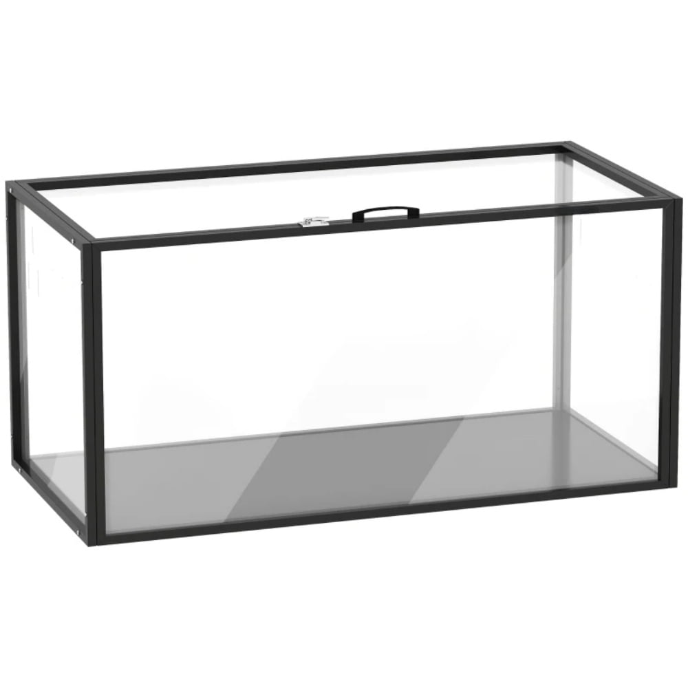 Hamster Cage Acrylic Steel Small Animal Cage with Large Top Door Breathable Vents Spacious Habitat for Syrian Dwarf Hamsters Gerbils Rats Hedgehogs