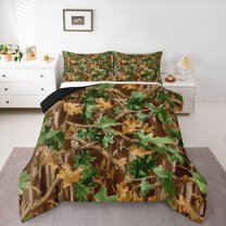 Castle Fairy Teens Autumn Leaves Queen Comforter Set,Vintage Bedding Comforter Set