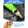 thumbnail image 4 of BLUEWING Big Game Trolling Lure 14in Trolling Pro Fishing Lures Saltwater Teaser with Mono Fishing Line and Stainless Steel Fishing Hook for Wahoo Tuna Marlin Mahi Mahi C7, 4 of 8