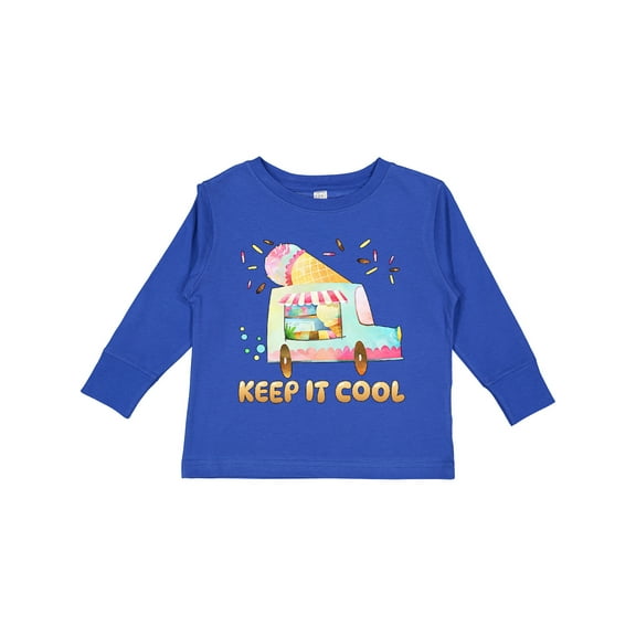 Inktastic Keep It Cool Ice Cream Truck Boys or Girls Long Sleeve Toddler T-Shirt