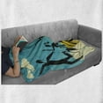 thumbnail image 6 of Retro Soft Flannel Fleece Throw Blanket, Grunge Silhouettes with Old Fashioned Clothes Dancing Party Weathered Background, Cozy Plush for Indoor and Outdoor Use, 60" x 80", Multicolor, by Ambesonne, 6 of 6