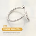 thumbnail image 3 of 3pcs Declaración de anillo abierto ajustable Anillos de los dedos Joyería de anillo de libélulas de ala de la hoja, 3 of 4