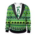 thumbnail image 1 of PMUYBHF Homme Hommes Chandails à Capuchon Chandail Homme Printemps et Automne Grande Fleur Tout Imprimé Manches Longues Col Rond Sans Capuche Floral Tendance Mode Chandail de Base Chandail Hommes Grande Taille, 1 of 7