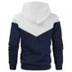 thumbnail image 3 of Suéter de moda con contraste de bloques de colores para hombre, sudaderas con capucha deportivas informales Pompotops  oipoqjl39094, 3 of 5