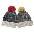 thumbnail image 5 of Gorros de lana para hombres y mujeres, gorro de punto con parches y mezcla de lana, 5 of 5