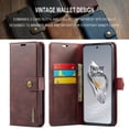 thumbnail image 6 of Allytech Wallet Case for OnePlus 12 with 3 Card Slots & Cash Pocket, 2 in 1 Detachable Strong Magnetic Case, Retro PU Leather Shockproof Magnetic Clasp Slim Protective Shell - Red, 6 of 8