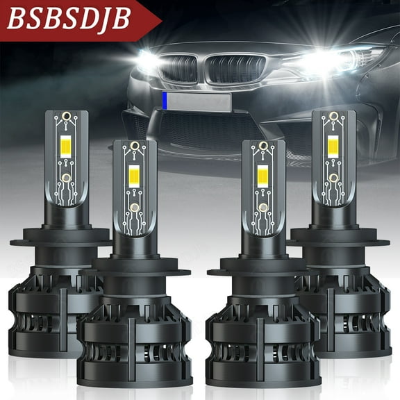 For BMW 525i 530i 2004-2007 Combo 4x LED Headlights High Low Beam Bulbs 6000K
