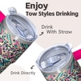 thumbnail image 4 of Bohemian Design Double Wall Cup 20oz with Lid & Straw - Stainless Steel Vacuum Insulated Travel Tumbler, Leakproof Thermal Coffee Mug, 4 of 5