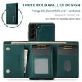 thumbnail image 3 of SaniMore Case for Samsung Galaxy S24 Plus 6.6" 2024, PU Leather Case Soft TPU Inner Detachable Magnetic Folding Wallet Card Slots Kickstand Anti-drop Shockproof 360°Protection Case, Green, 3 of 9