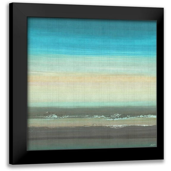 Butler, John 12x12 Black Modern Framed Museum Art Print Titled - Beach Layers II