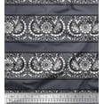 thumbnail image 1 of Soimoi Velvet Fabric Geometric,Leaves & Floral Block Printed Fabric 1 Yard 58 Inch Wide, 1 of 3