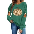 thumbnail image 3 of VKOYWKM Fall Sweatshirt for Women Halloween Pumpkin Graphic Sweatshirt Crewneck Long Sleeve Pullover Party Tops Matching Family Halloween Sweatshirts, 3 of 6