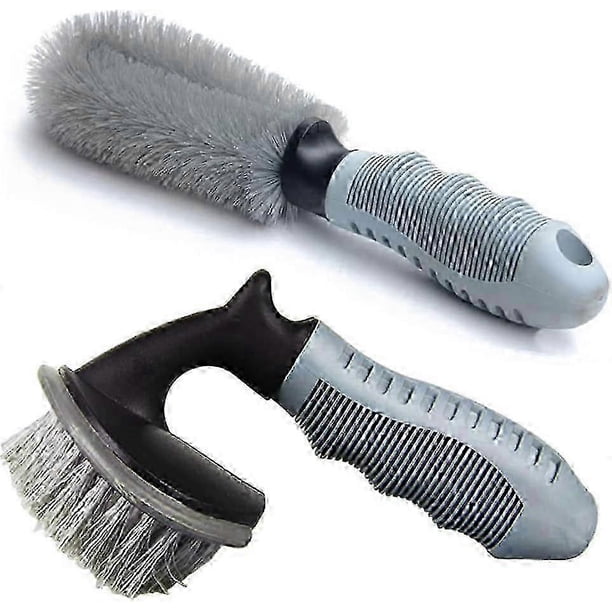 Car Wheel Detail Brush Wheel Cleaner Brush Kit Car Care Brush Tire Rim Brush Cleaner Bristles Car Washing Brush Multipurpose use for Tire, Motorcyc
