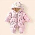 thumbnail image 2 of 18-24 Months Toddler Baby Boys Girls Winter Snowsuits Hooded Romper Jumpsuit Onsie Outfits for Girls Boys Toddler Kids Winter Clothes, 2 of 7