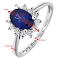 thumbnail image 5 of 9ct White Gold Jewelco London 1/4ct Diamond Oval Sapphire Royal Oval Ring 10mm, 5 of 8