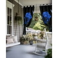 thumbnail image 4 of nqOlkjepod Outdoor Curtains for Patio Waterproof, Blue Roses Outdoor Privacy Panels Grommet, Modern Art Splash Flowers Butterfly Blackout Outside Curtains for Porch/Cabana/Pergola 54"x84", 2 Panels, 4 of 8