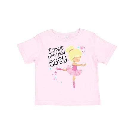 

Inktastic I Make This Look Easy- Ballerina Dancing Gift Toddler Boy or Toddler Girl T-Shirt