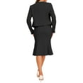 thumbnail image 3 of Conjunto de vestido de dos piezas Inspire Chic para mujer, vestido sin mangas y blazer corto, negro, 3 of 6