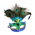 thumbnail image 2 of Plume de Paon Décorative pour Halloween, Masque de Scène Bleu, 2 of 8