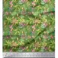 thumbnail image 1 of Soimoi Cotton Voile Fabric Leaves,Floral & Yellow Cardinal Bird Fabric Prints by Yard 42 Inch Wide, 1 of 1