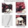thumbnail image 4 of luoweisi Men's Beach Shorts Quick Dry Swim Trunks with Mesh Lining Roses and Skull 2XL, 4 of 5