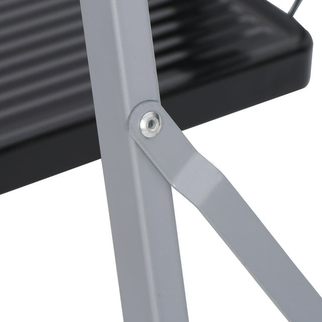 ZENY 3 Step Ladder Folding Step Stool Wide Anti-Slip Platform 330lbs Capacity, Silver