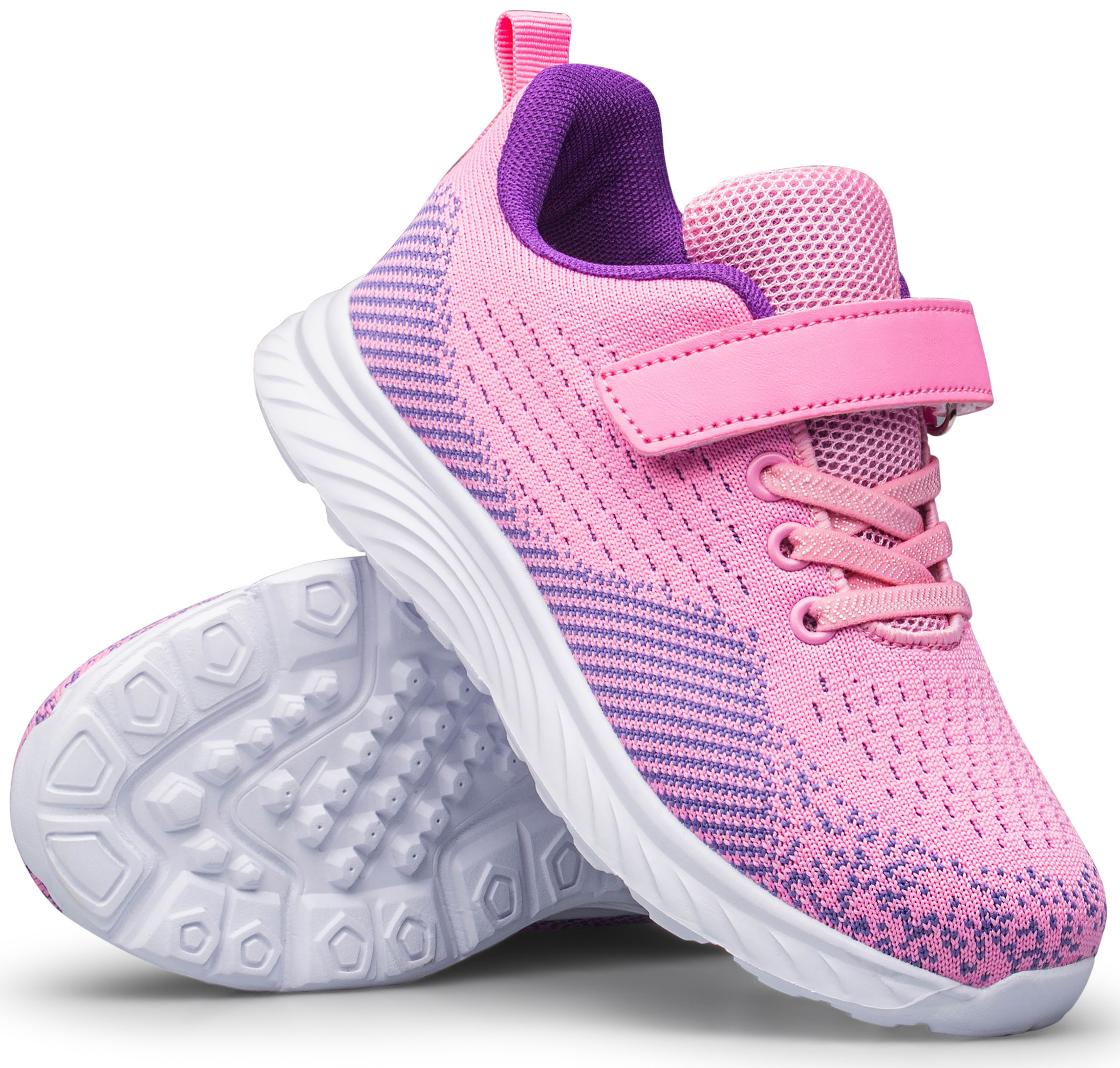 SILLENORTH Kids Breathable Athletic Running Sneakers, Pink photo 2