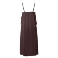 thumbnail image 5 of Vestido informal para mujer: cuello en V con volantes asimétricos, tirantes, ligero, de verano, 5 of 5