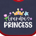 thumbnail image 4 of Inktastic Grandpa's Princess Crown and Flowers Girls Baby Bib, 4 of 4