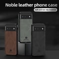 thumbnail image 2 of Back Case Compatible with Google Pixel 6a, Classic Anti-Scratch PU Leather Shockproof Protective Thin Fit Skin Friendly Phone Case Cover Designed for Google Pixel 6a, Winered, 2 of 9