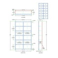 thumbnail image 3 of Home Square 2 Piece Tall 12-shelf Double Wide Wood Bookcase Set in Cherry, 3 of 7