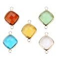 thumbnail image 5 of 5 piezas de abalorios espaciadores de vidrio con doble anilla, accesorios para joyería, collar y pulsera (colores variados, 11 mm), 5 of 5