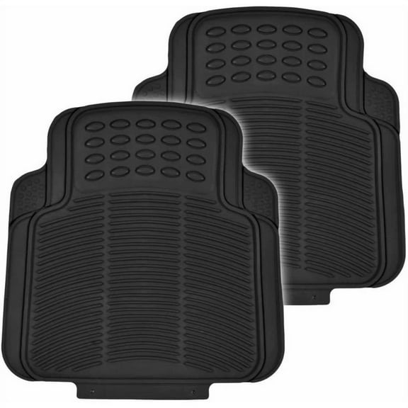 BDK Utility Floor Mats for Car, Home, Garage, Trimmable Semi Custom Fit, Black Beige Gray