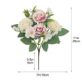 thumbnail image 3 of Taicans Artificial Roses Bouquet,11" Realistic Silk Rose Bush with Green Leaves,Faux Floral Stems for Wedding Bouquets,Centerpieces,Home Decor,Party,Table Arrangements,Indoor Outdoor Use, 3 of 6