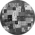 thumbnail image 1 of Ahgly Company Indoor Round Abstract Gray Contemporary Area Rugs, 6' Round, 1 of 1