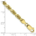 thumbnail image 2 of Diamond2Deal 10K Yellow Gold 4.5mm Quadruple Rope Chain Bracelet 8 inch for Women, 2 of 5