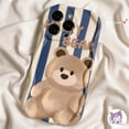 thumbnail image 3 of Redmi 12C 10C 9T 9C Note 12s 12 11 11s 10s 9s 10Pro A2 A1 10 11A 10A 9A Xiaomi 11 Lite 12 Poco X3Pro Cute Brown Bear 3D Borde Curvo Onda Brillante Funda Para Teléfono Suave, 3 of 4