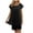 Black, variant on Women's Short Nightgown Set Short-Sleeves and Shorts Lightweight Fabric Nightwear Set Homewear Free Size