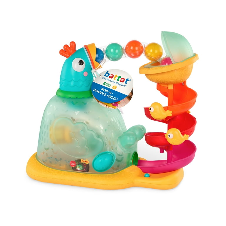 Battat Pop-a-Doodle-Doo Chicken Ball Popper with Music Lights